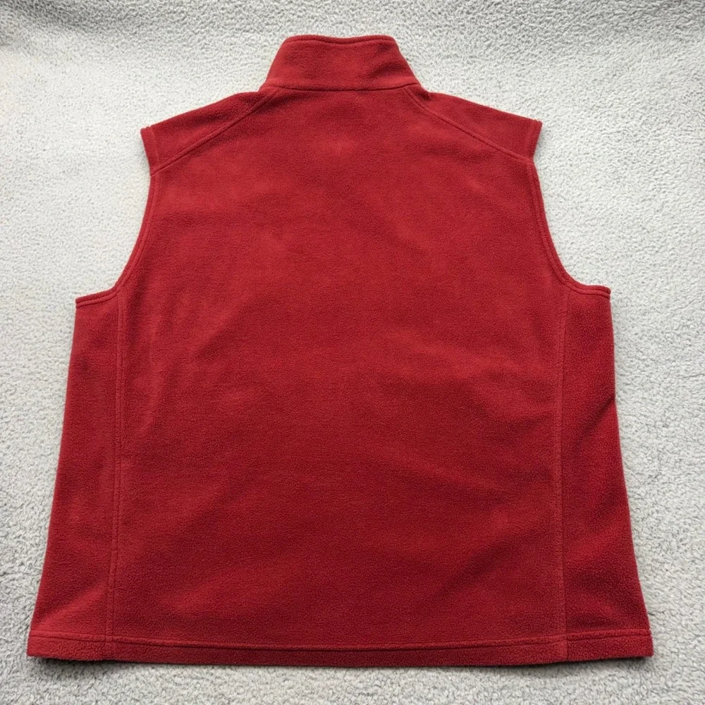 Columbia WM6747‎ Mens Size XXL Red Cathedral Peak II Full-Zip Fleece Vest